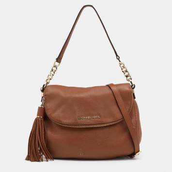 Pre Owned MICHAEL Michael Kors Brown Leather Bedford Crossbody Bag