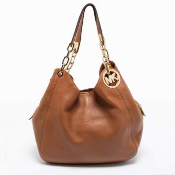 Pre Owned MICHAEL Michael Kors Tan Leather Fulton Hobo