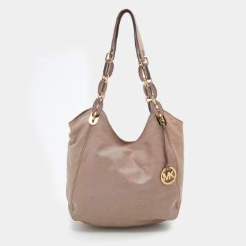 Pre Owned MICHAEL Michael Kors Pink Leather Shoulder Bag