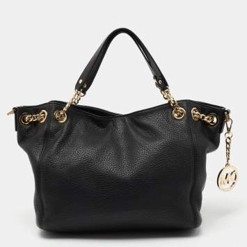 مملوكة مسبقًا MICHAEL Michael Kors Black Leather Chain Tote