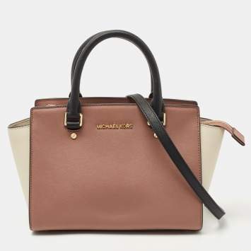 Pre Owned Michael Michael Kors Tricolor Saffiano Leather Medium Selma Tote