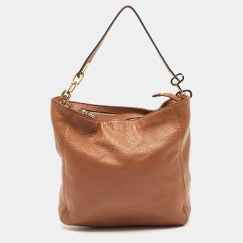 Pre Owned MICHAEL Michael Kors Brown Leather Fulton Hobo