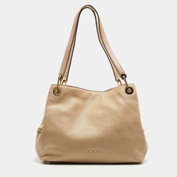 مملوكة مسبقًا MICHAEL Michael Kors Beige Leather Leighton Shoulder Bag