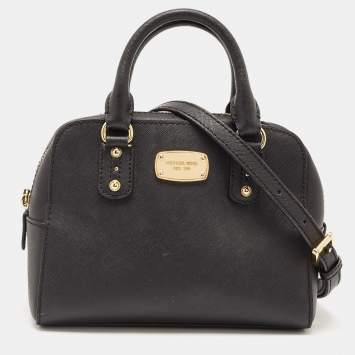 مملوكة مسبقًا MICHAEL Michael Kors Black Leather Mini Cindy Satchel