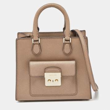 Pre Owned MICHAEL Michael Kors Beige Leather Tote
