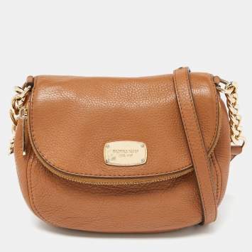 Pre Owned MICHAEL Michael Kors Brown  Leather Bedford Crossbody Bag