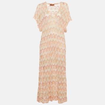 Pre Owned Missoni Mare Multicolor Patterned Knit Long Dress M