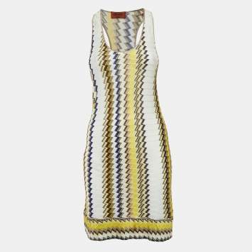Pre Owned Missoni Mare Multicolor Chevron Knit Cover-Up Short Dress S