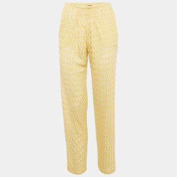 Pre Owned Missoni Mare Yellow Patterned Cover-Up Trousers S