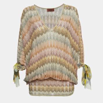 Pre Owned Missoni Mare Multicolor Lurex Knit Oversized Top S