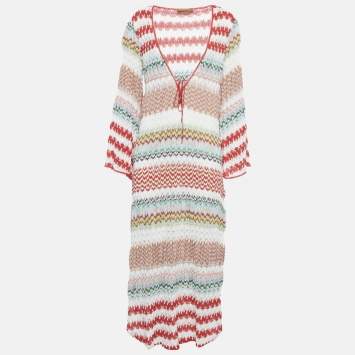 Pre Owned Missoni Mare Multicolor Patterned Knit Cover-Up Dress M