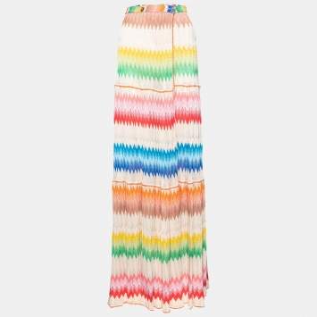Pre Owned Missoni Mare Multicolour Patterned Knit Wrap Skirt L