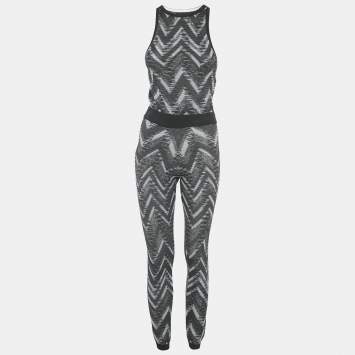 Pre Owned Missoni Sport Black Lurex Knit Activewear Set XS/S
