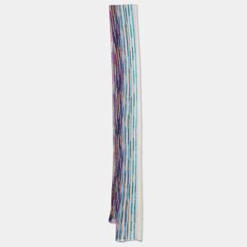 Pre Owned Missoni Multicolor Striped Knit Stole 