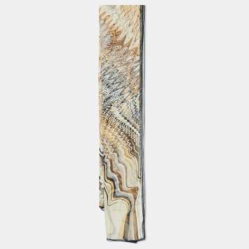 Pre Owned Missoni Brown Abstract Chevron Print Silk Stole