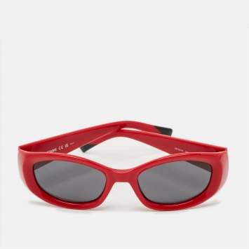 Pre Owned Missoni Red/Black MIS 0221/S Frame Oval Sunglasses