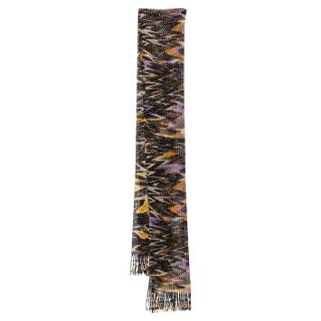 Pre Owned Missoni Multicolor Crochet Knit Lurex Scarf