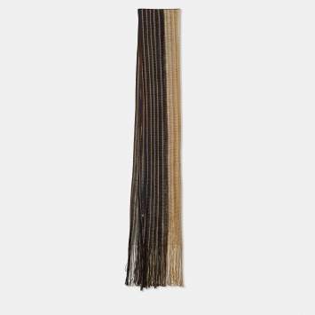 Pre Owned Missioni Multicolor Striped Knit Stole
