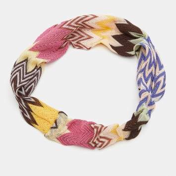 Pre Owned Missoni Multicolor Knit Headband