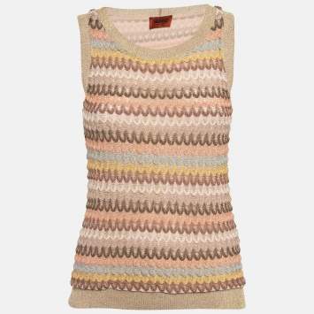 Pre Owned Missoni Multicolor Patterned Knit Tank Top S