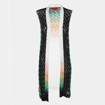 Pre Owned Missoni Multicolor Lace Cardigan M