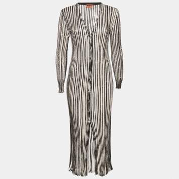 مملوكة مسبقًا Missoni Monochrome Sequin Lurex Knit Midi Dress M