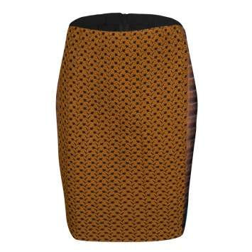 Pre Owned Missoni Multicolor Textured Knit Pencil Skirt M