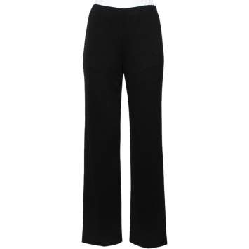 Pre Owned Missoni Black Cotton Knit High Waist Straight Leg Pants M