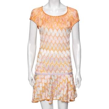 Pre Owned Missoni Multicolor Patterned Knit Shift Dress S