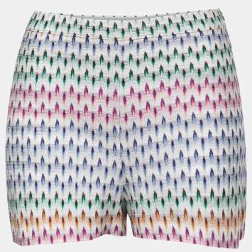Pre Owned Missoni Multicolor Patterned Knit Shorts M