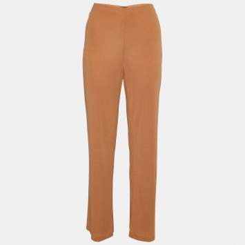 Pre Owned Missoni Light Brown Knit Parallel Pants M