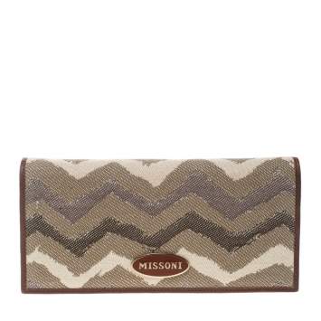 Pre Owned Missoni Multicolor Zigzag Print Canvas Continental Wallet