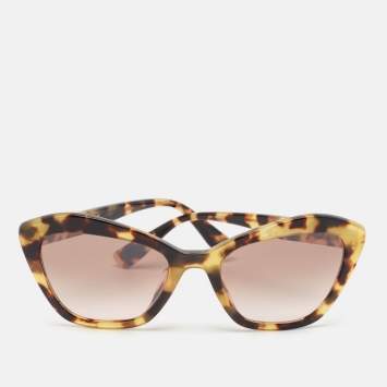 Pre Owned Miu Miu Havana Brown Gradient SMU05U Cat Eye Sunglasses