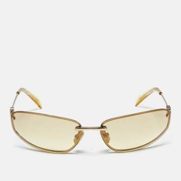Pre Owned Miu Miu Yellow SMU A50 Runway Oval Sunglasses