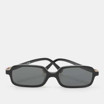 Pre Owned Miu Miu Black Acetate 16K-5S0 Rectangular Sunglasses