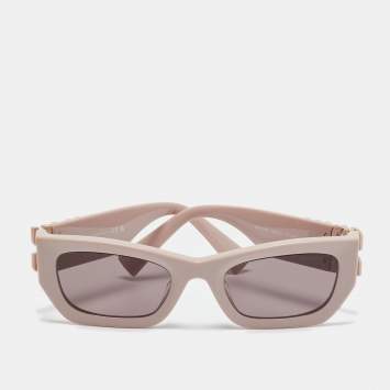 Pre Owned نظارة شمسية ميو ميو عيون القطة Old Rose SMU 09W إطار بشعار