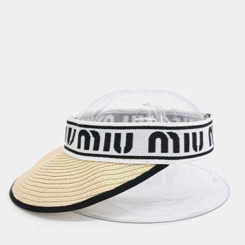 Pre Owned Miu Miu Paper Straw Sun Visor