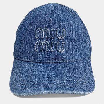 Pre Owned Miu Miu denim cap