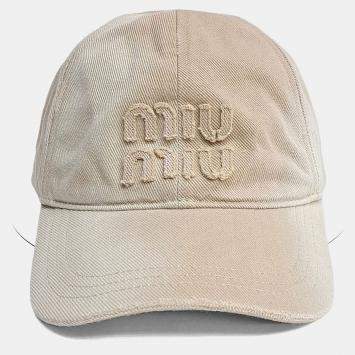 Pre Owned Miu Miu denim cap
