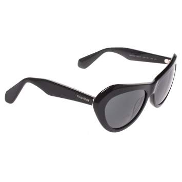 Pre Owned Miu Miu Black SMU01N Cateye Sunglasses