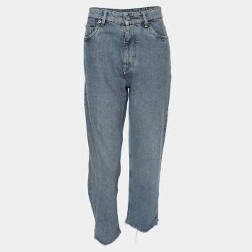Pre Owned Miu Miu Light Blue Denim Kate Jeans S