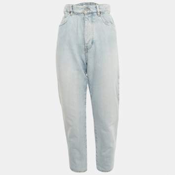Pre Owned Miu Miu Blue Denim Elasticated Waist Jeans S 