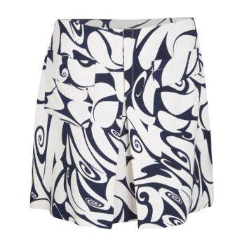 Pre Owned Miu Miu White and Navy Floral Print Pocket Detail Mini Skirt M