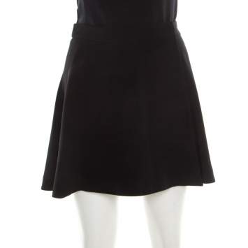 Pre Owned Miu Miu Black Wrap Mini Skirt S
