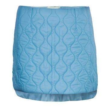 Pre Owned Miu Miu Powder Blue Quilted Mini Skirt  S