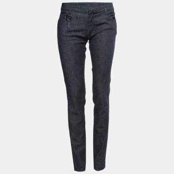 Pre Owned Miu Miu Blue Denim Slim Fit Jeans M Waist 34"