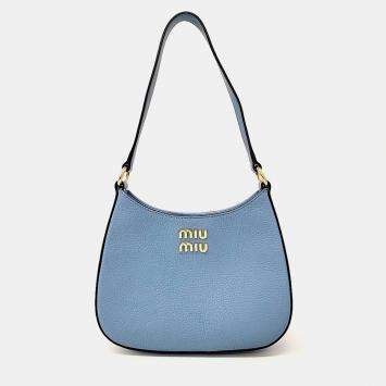 Pre Owned Miu Miu Madras hobo bag