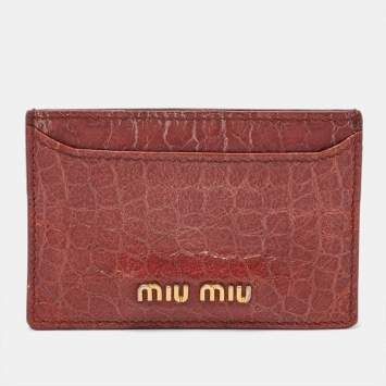 カードケース・名刺入れ MIU MIU LAMB LEATHER CARD CASE Miu Miu Lamb leather quilted card case | The Fashion Square