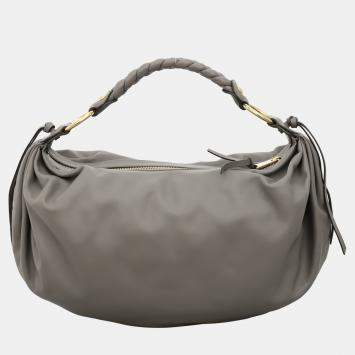 Pre Owned Miu Miu Tassle Shoulder Bag With Braided Handle