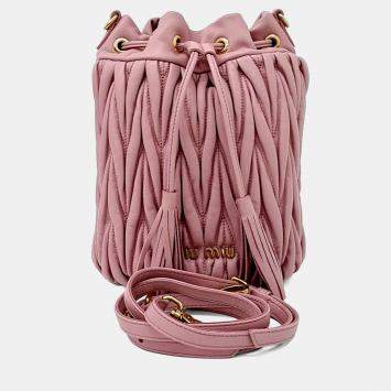Pre Owned Miu Miu Matrasse Bucket Bag (5BE014)